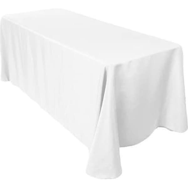 Rektangulär duk - Vit - 229x335cm - 80% Polyester - 20% Bomull - Kan tvättas i maskin