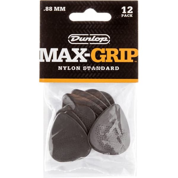 Dunlop Max Grip 0.88mm Set med 12 plektrum för gitarr