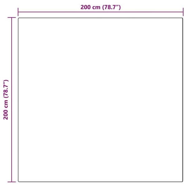 Matta - VIDAXL - Tafalla - Antracit - Polyester - 200 x 200 cm