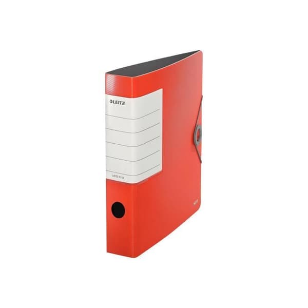 Häftapparat med spak - Leitz - 180° Solid - 62 mm - A4 - Ljus röd - 350 ark
