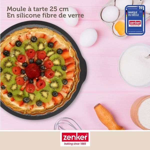 Moule à tartes 25 cm Zenker Silikon glasfiber