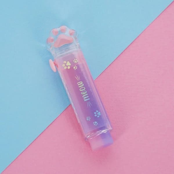 Retraktabelt gummi - LEGAMI - Mjau - Kattfot - Rosa - Fällbar