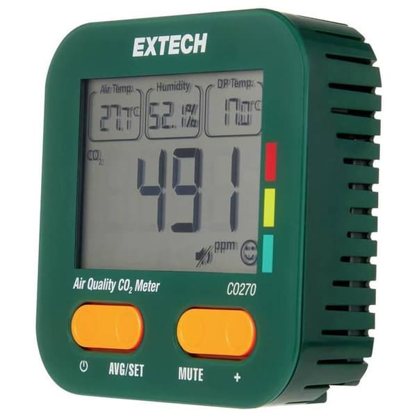 Extech Luftkvalitetsmätare temperatur, luftfuktighet, CO2, kondensationspunkt