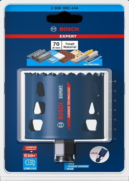 Borrkrona - BOSCH - 2608900434 - 70 mm - Karbid - Multimaterialer