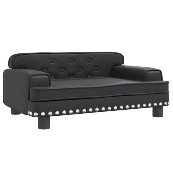 Svart barnsoffa 70x45x30 cm i konstläder