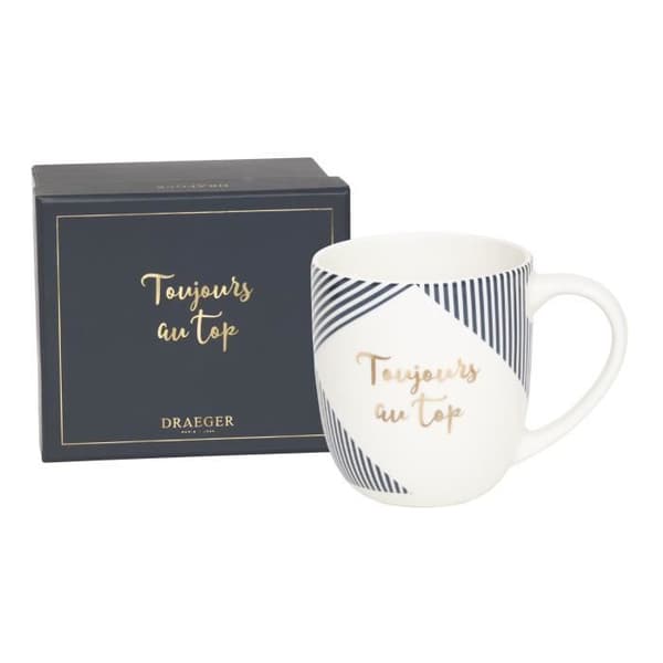 Mugg - DRAEGER PARIS - Alltid på topp - Keramik - 320 mL - Presentförpackning