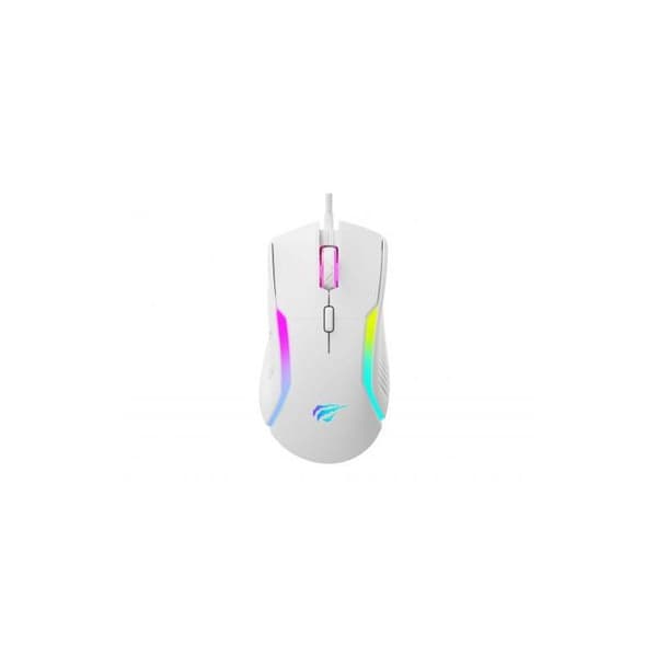 Souris Gaming - HAVIT - Trådad modell - Bakgrundsbelyst - Vit - USB