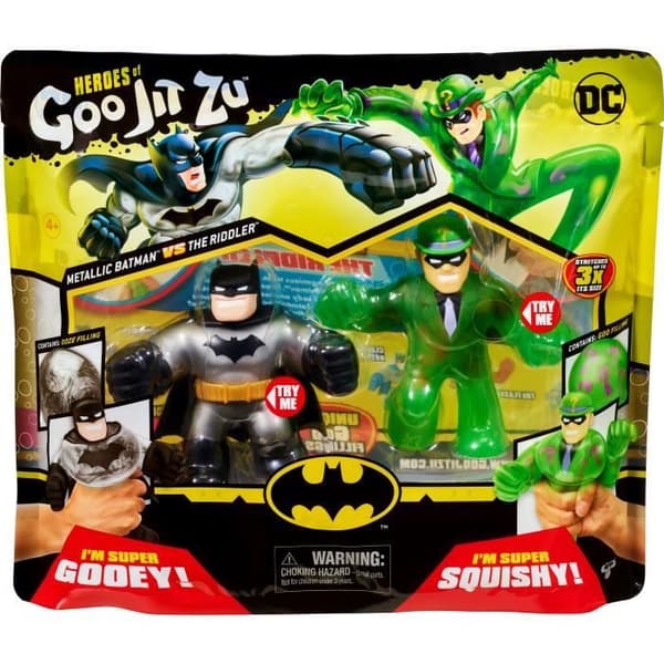 Actionfigur - Älgleksaker - Batman vs Riddler Duo Pack - 11 cm - Goo Jit Zu DC Comics - Svart och grön