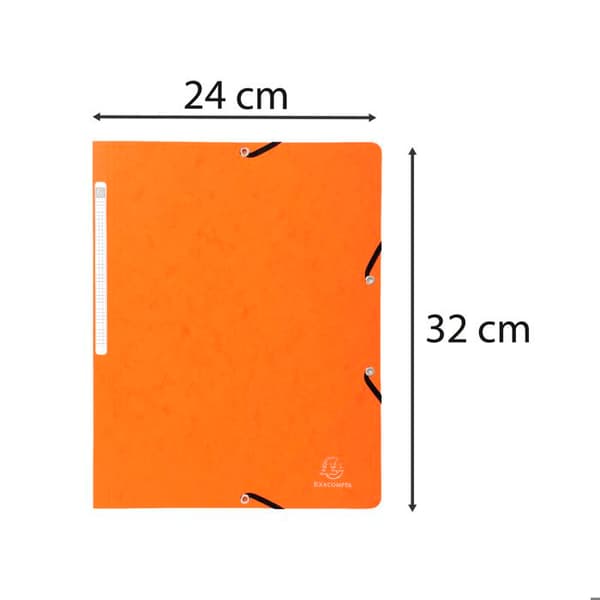 Exacompta 25-pack elastiska mappar utan flik A4 400 g/m² Orange