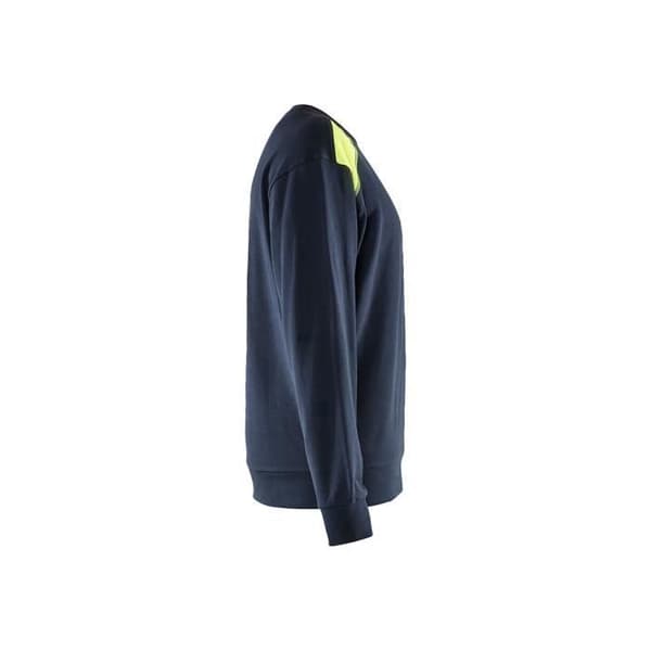 Tvåfärgad rundhalsad sweatshirt Blaklader