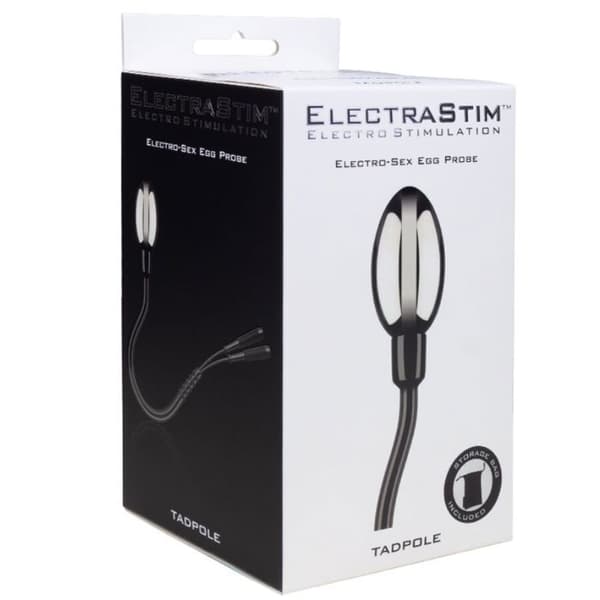 Probe Flexi Egg - ElectraStim - Komet - Svart - Silver - För erotisk stimulering