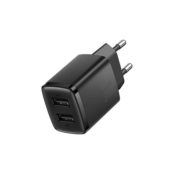Laddare - Baseus - CCXJ010201 - 2xUSB - 10.5W - Svart