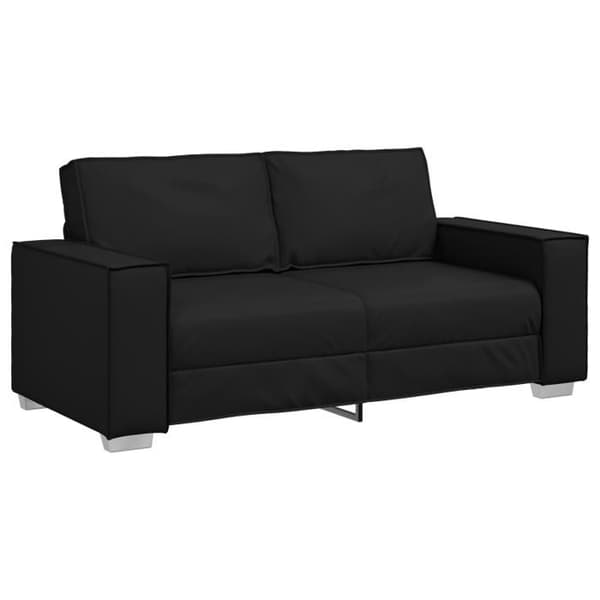 Svart 140 cm soffbänk i konstläder
