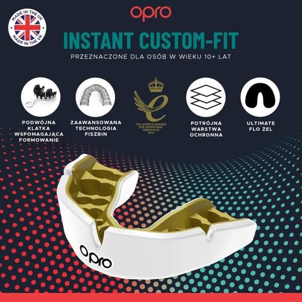 Opro Custom Fit Braces tandskydd svart/vit