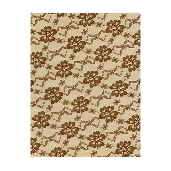 DECOPATCH påse med 3 bruna blommiga ark 30x40cm