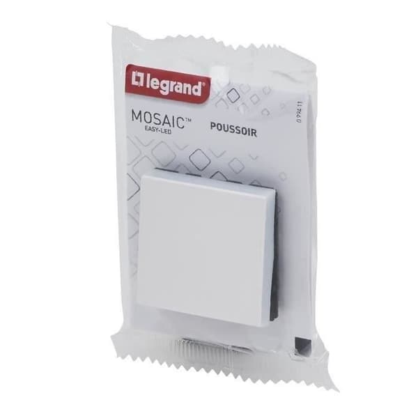 LEGRAND - Mosaiktryckknapp 6A 2 modulära vita moduler