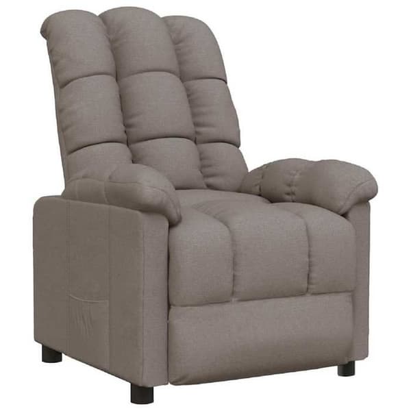 vidaXL Fällbar fåtölj Taupe Tyg 289804