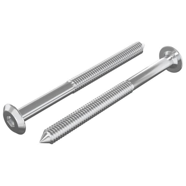 Bult - mutter - bricka Vidaxl Skruv för möbler 2 st Silver M6 x 85 mm Stål