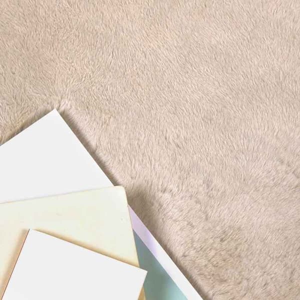 VIDAXL Rektangulär matta 50 x 80 cm taupe - syntetisk päls i polyester