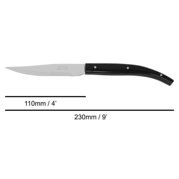 Steakknivar - ARCOS - Steak Basic - Rostfritt stål - Svart polypropen - 110/230 mm