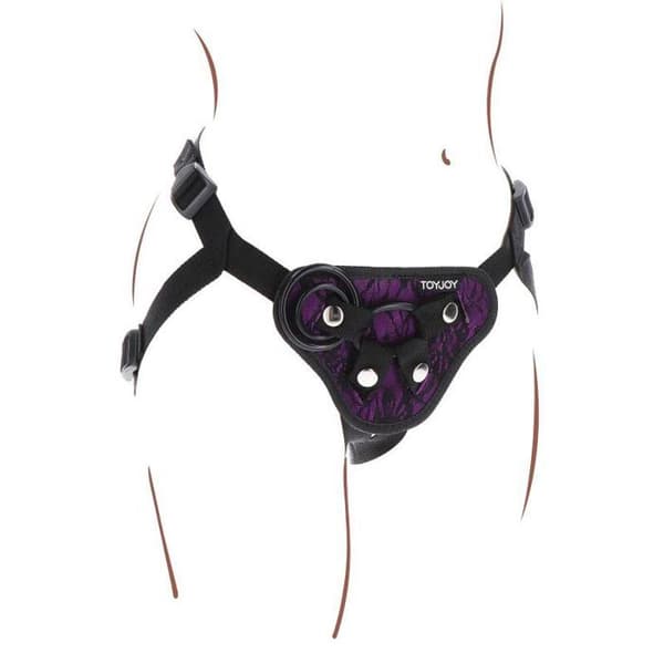 GET REAL - SPETS HARNES VIOLETT STRAP-ON -