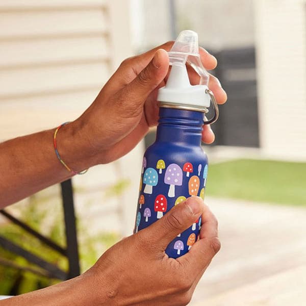 Inoxflaska 355 ml sippy-lock regnbågar - KLEAN KANTEEN