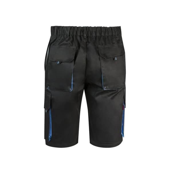 Bermuda multipockets Velilla - svart/ljusblå