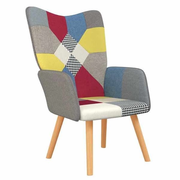 vidaXL Relaxstol Patchwork Tyg 328183