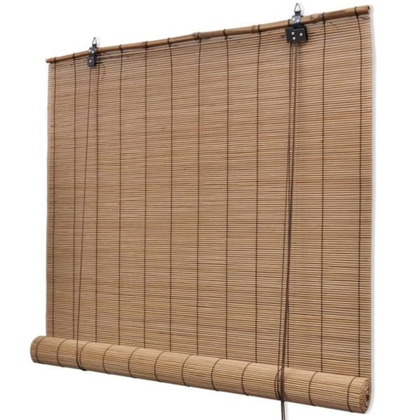 vidaXL Bambu Rullgardiner 2 st Brun 120x220 cm