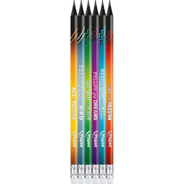Blyertspenna - MAPED - Black'Peps Energy - HB - Ergonomisk - Bräcklig spets