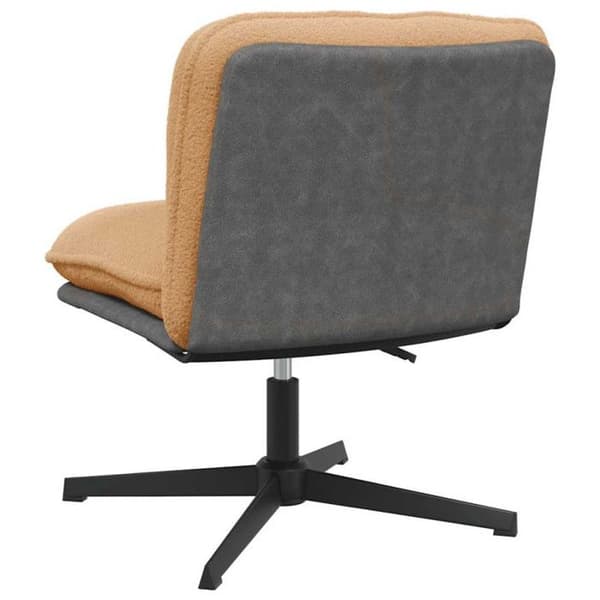 Beige kontorsstol med bouclétyg som ull