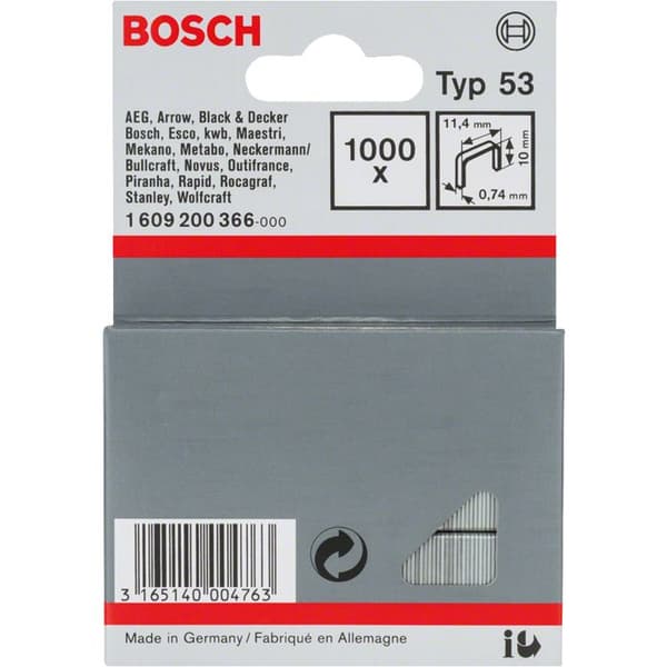 Bosch Fine Wire Clamp Type 53 11,4 x 0,74 x ...