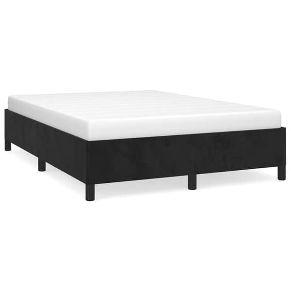 vidaXL Sängram utan madrass svart 140x190 cm sammet 347320