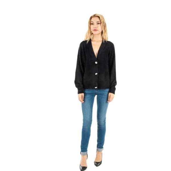 Gilets Cardigans Only Ella Svart - ONLY - Dam - Klassisk Krage