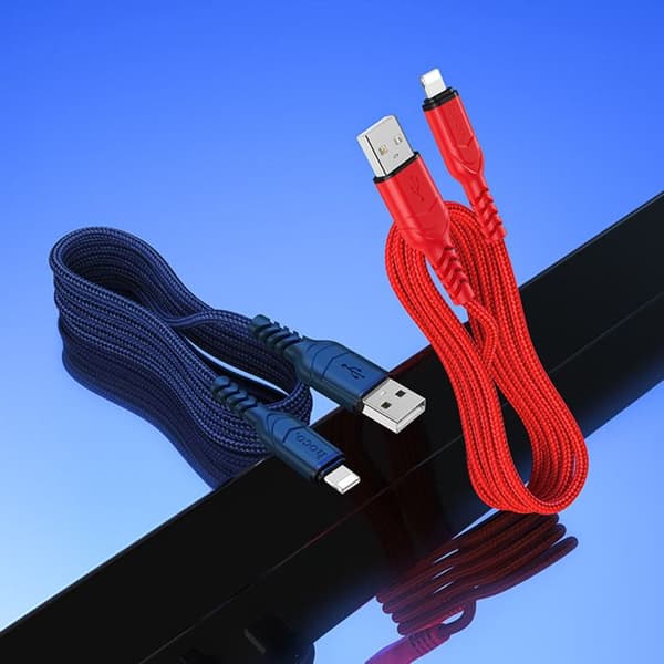 USB-A till Lightning-kabel - HOCO - 1,0m - 12W - 2,4A - Svart