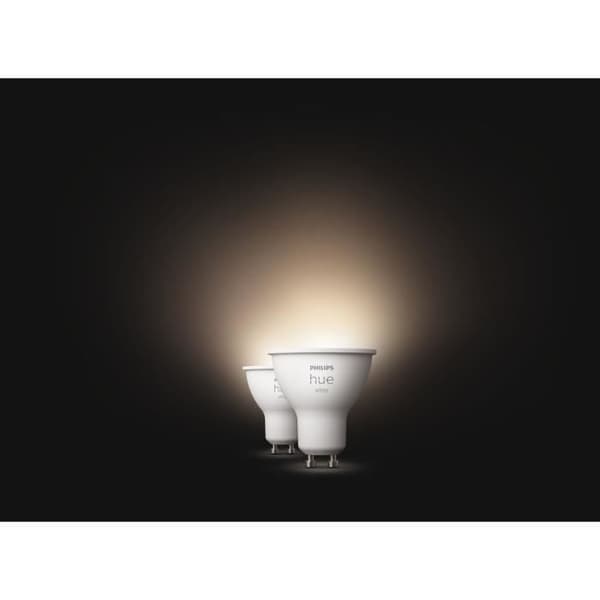 PHILIPS Hue White Smart LED-lampor GU10 - Bluetooth-kompatibel - Paket med 2