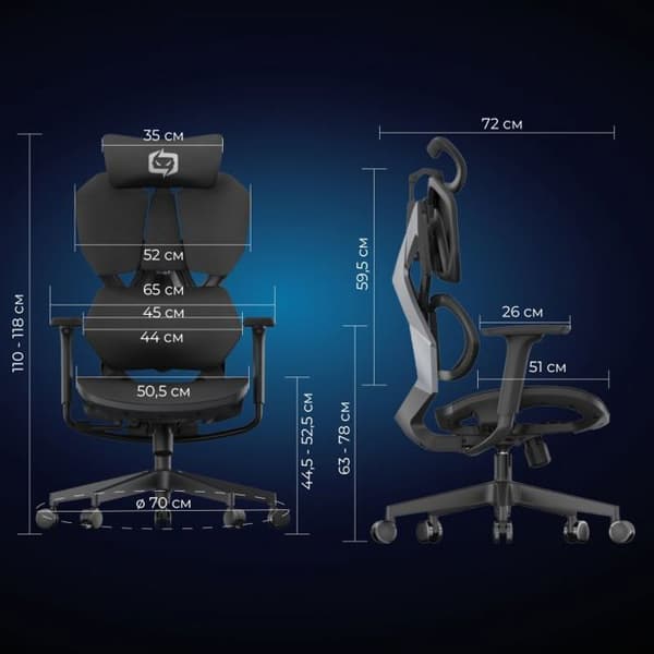 Sihoo X5C Mesh - Stol / Gamingstol i svart mesh