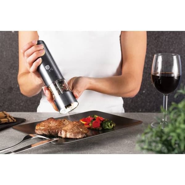 BERLINGERHAUS Elektrisk peppar- och saltkvarn Carbon PRO Line BH-9295