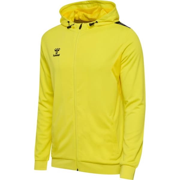 Huvtröja med dragkedja i polyester Hummel Authentic - gul