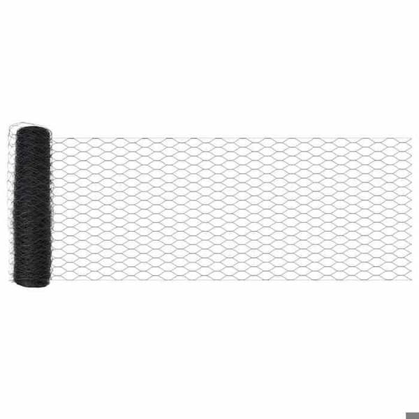 vidaXL Hexagonal stängsel Grå 0,8 x 100 m PVC 42005604