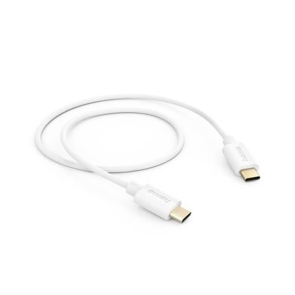 USB-C-laddkabel - HAMA - 1 m - Vit - Snabbladdning - Synchronisering