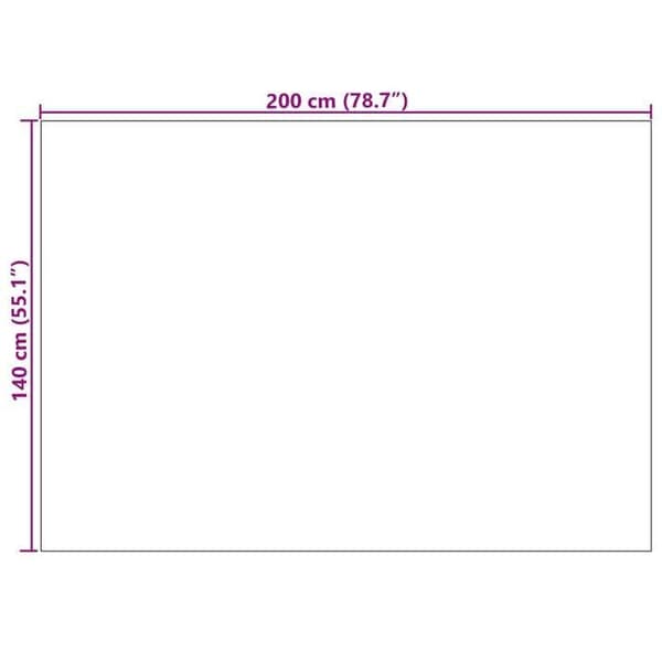 vidaXL Yta Matta SIROLO Kräm 200 x 140 cm Polyester 42022729