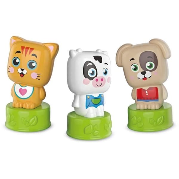 Clementoni - Cubes & Animals Soft Clemmy - 6 kuber + 3 tecken + Bok