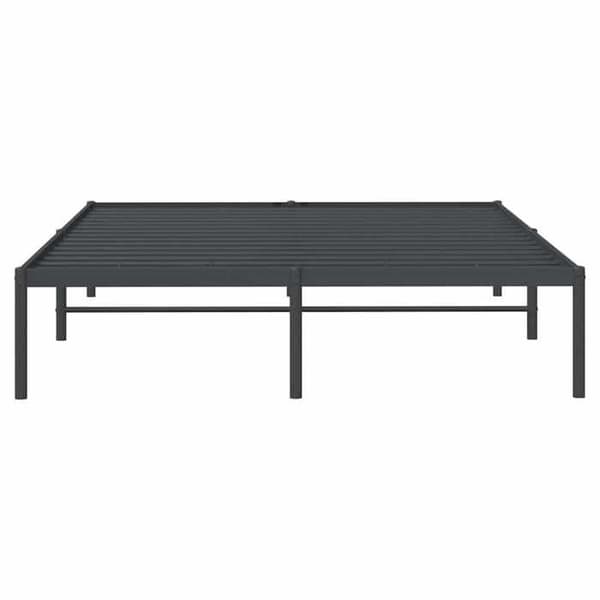 vidaXL Black Metal Sängram 140x190 cm 350846