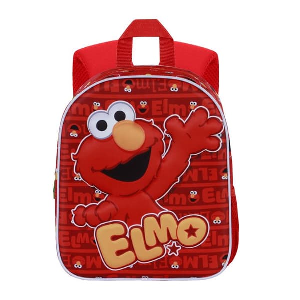 3D Elite Ryggsäck - Elmo Happy - Röd - One Size