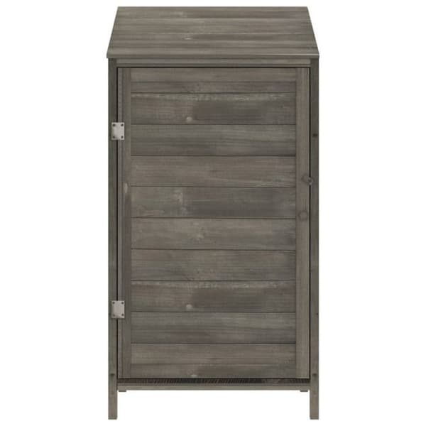 vidaXL Trädgårdsbod Antracit 55x52x112 cm Solid granträ 152180
