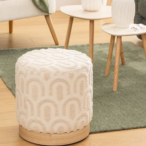 Puff "Copas" vit D38x38cm - Atmosphera Inredningsdesigner