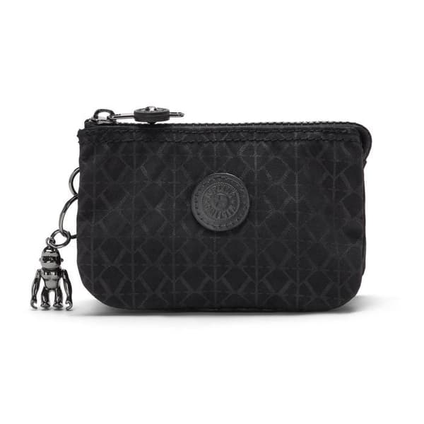 Kipling Svart plånbok för kvinnor - Basic Plus Creativity Purse S Signature Emb 150282