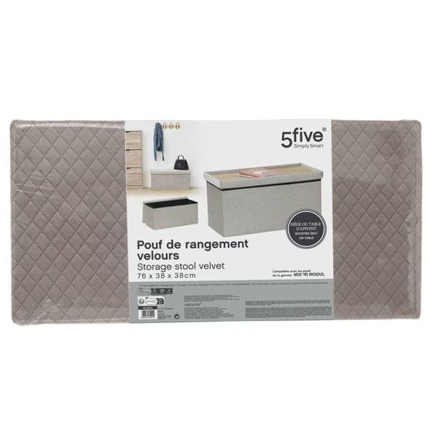 5five - dubbelvikbar pouf "mix n' modul" velourlin