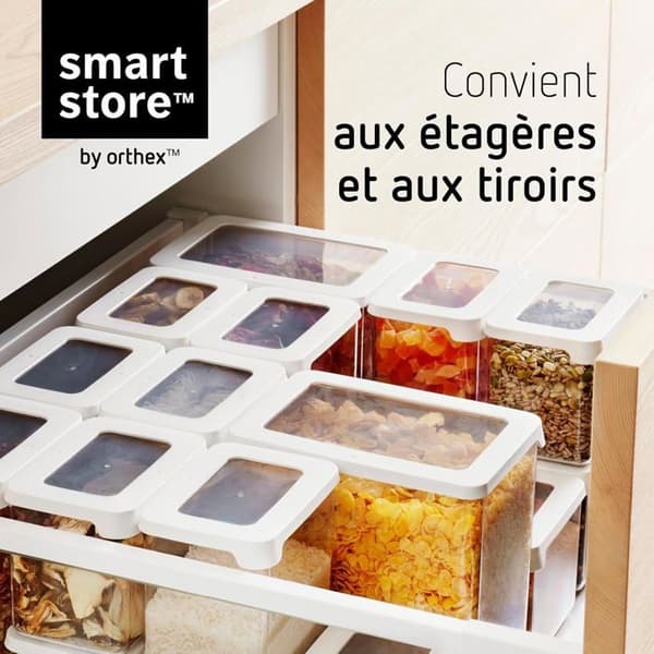 SmartStore förvaringslådor 3,5L - Förpackning med 4 - Stapelbara och hermetiska